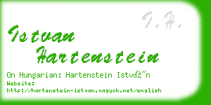 istvan hartenstein business card